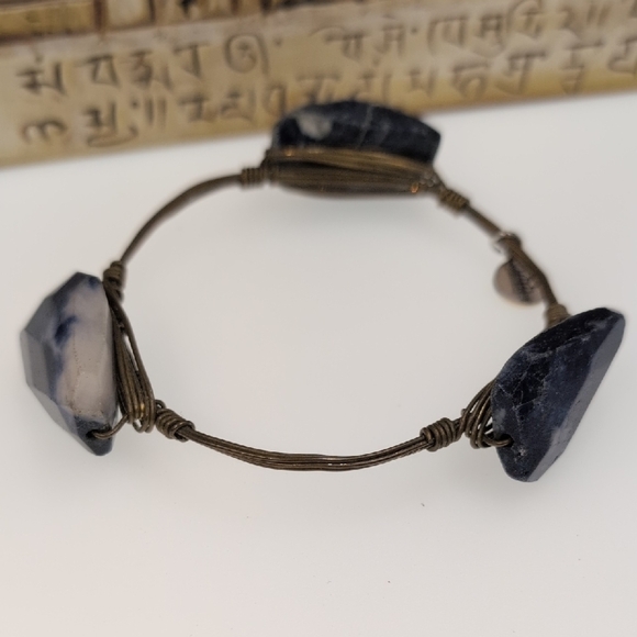 Bourbon and Bowties Blue Stone Bracelet - Picture 4 of 6